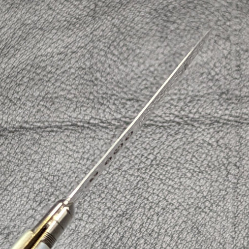 1896年 英国アンティーク 白蝶貝ハンドル 純銀ブレード 折りたたみペンナイフ